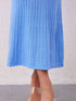 'Rhoswen' Knitted Long Sleeve Sweater Dress - Celes Fashion